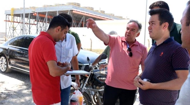 Germencik Belediyesi sosyal tesis için ilk kazmayı vurdu