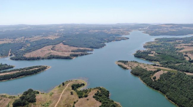 Son 10 yılın en yüksek seviyesine ulaşan Ömerli Barajı havadan görüntülendi