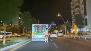 Patenli gencin trafikte tehlikeli yolculuğu kamerada