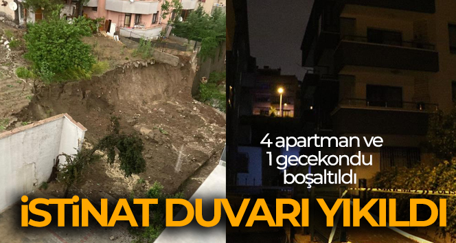 Ankara’da istinat duvarının yıkılması nedeniyle 4 apartman ve 1 gecekondu tedbir amaçlı boşaltıldı