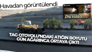 Atıktan kapanan TAG otoyolu havadan görüntülendi