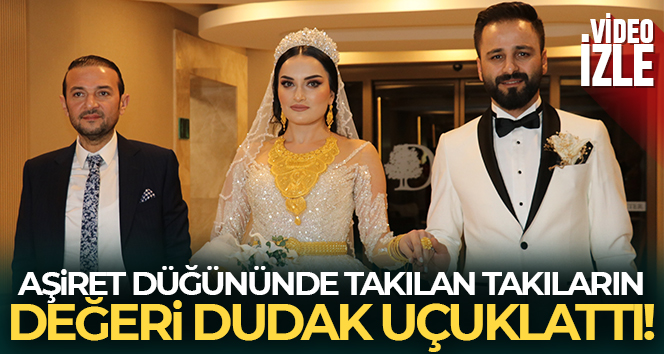 Gelin ve damada 4 milyon TL'lik takı takıldı