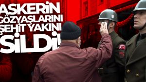 Askerin gözyaşlarını şehit yakını sildi!