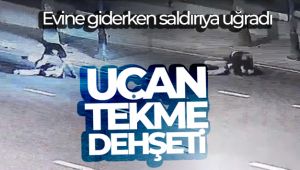 İstanbul’da uçan tekme dehşeti kamerada: Evine giderken saldırıya uğradı