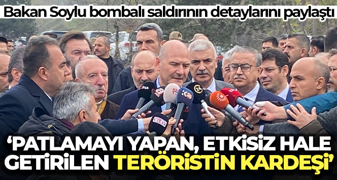 Bakan Soylu patlama bölgesinde incelemelerde bulundu