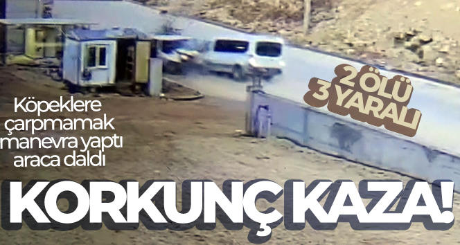 Köpeklere çarpmamak için manevra yapan işçi servisi faciaya neden oldu: 2 ölü, 3 yaralı