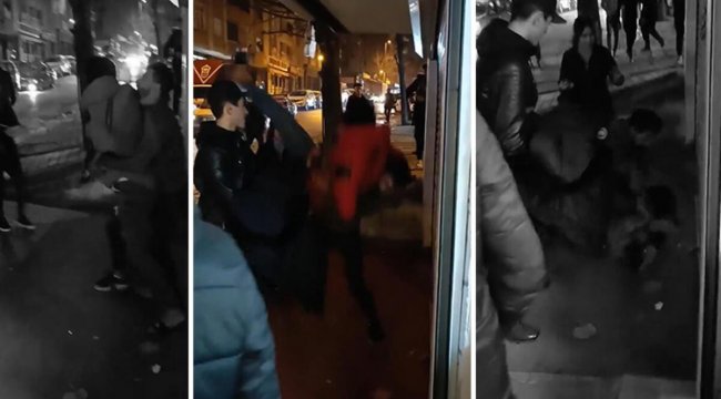 Esenyurt'ta sokak ortasında kavga! O anlar kamerada