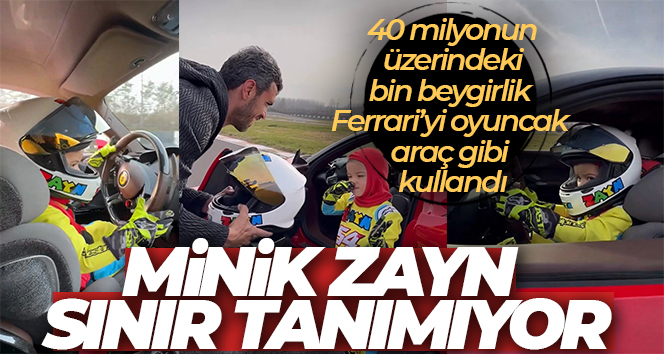 Minik Zayn sınır tanımıyor, bu kez Ferrari’nin gazına pistte bastı