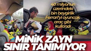 Minik Zayn sınır tanımıyor, bu kez Ferrari’nin gazına pistte bastı