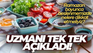 Ramazan ayında beslenmede dikkat edilmesi gereken konular