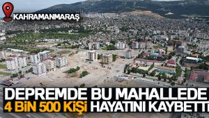 Depremde bu mahallede 4 bin 500 kişi hayatını kaybetti