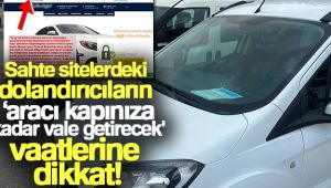 Sahte sitelerdeki dolandırıcıların ‘aracı kapınıza kadar vale getirecek' vaatlerine dikkat