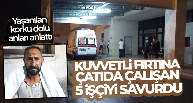 Edirne’de kuvvetli fırtına çatıda çalışan 5 işçiyi savurdu: 1’i ağır 3 yaralı