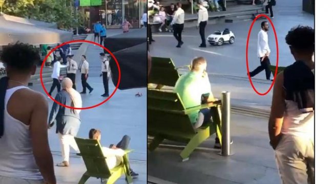 Ümraniye'de AVM'de bıçaklı saldırgan paniği! Panik anları kamerada