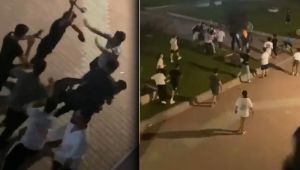 Adres yine Esenyurt: Bu kez site savaş alanına döndü! Sopalar ve tekmeler havada uçuştu
