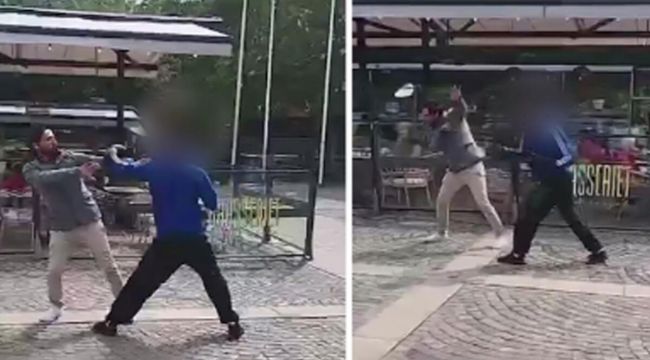 Kur'an-ı Kerim yakan provokatör Momika sokak ortasında darp edildi