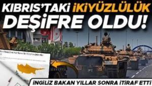 Yıllar sonra gelen Kıbrıs itirafı... İngiliz bakan adını koydu: İkiyüzlülük